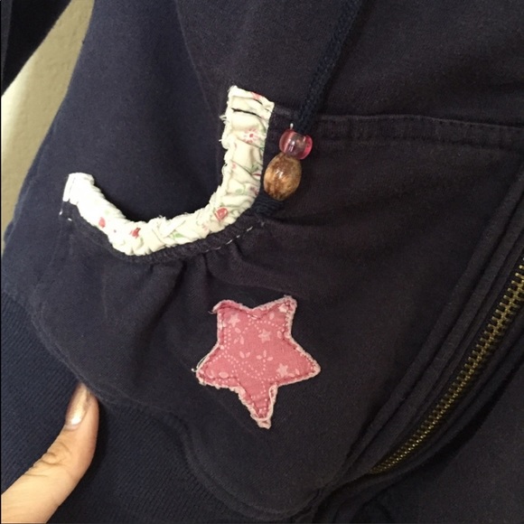 Zip up hoodie with patchwork - Picture 6 of 7